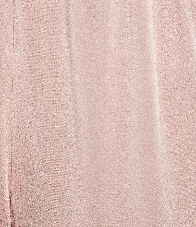 Caroline Rose Soft Satin Wide Leg Pull-On Coordinating Pants