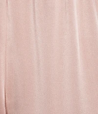 Caroline Rose Soft Satin Wide Leg Pull-On Coordinating Pants