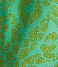 Caroline Rose Talia Metallic Jacquard Animal Print Cuffed Elbow Sleeve Shift Dress