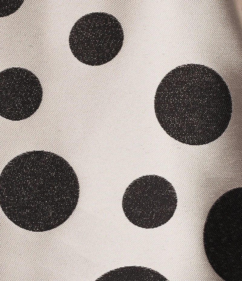 Caroline Rose Thalia Graphic Dot Jacquard Scoop Neck Elbow Sleeve Shift Dress