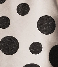 Caroline Rose Thalia Graphic Dot Jacquard Scoop Neck Elbow Sleeve Shift Dress