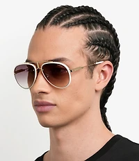Carrera Unisex Glory 58mm Aviator Sunglasses