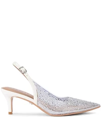 Carvela Lovebird Embellished Vinyl Low Slingback Dress Pumps