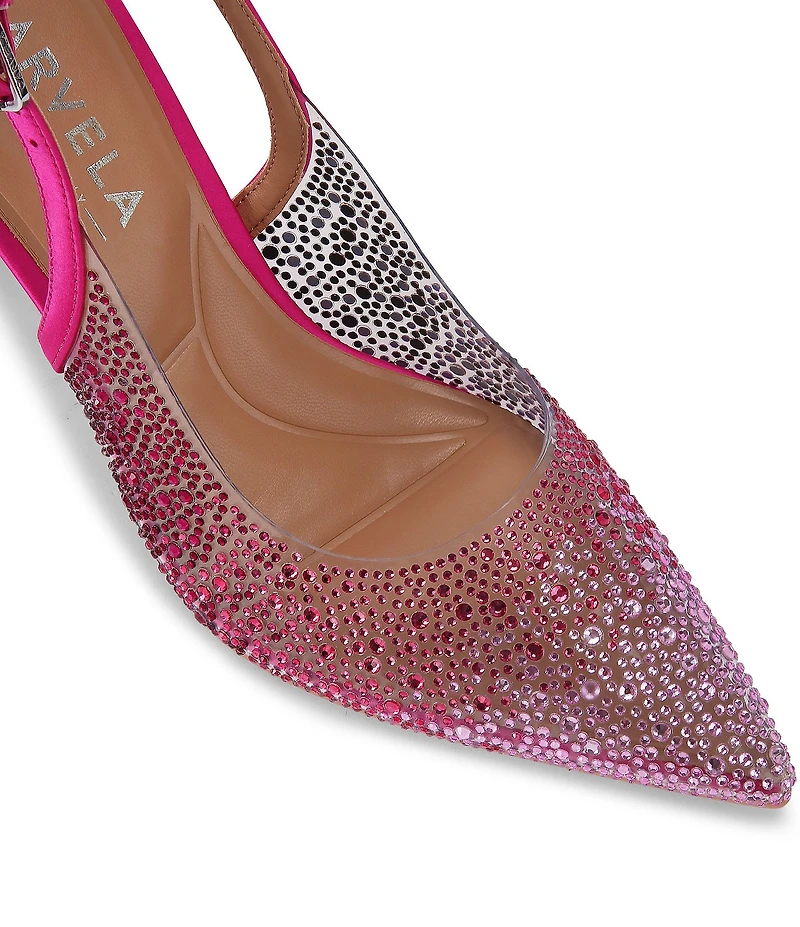 Carvela Lovebird Embellished Vinyl Slingback Dress Pumps