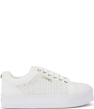 Carvela Sardina Woven Lace Up Sneakers