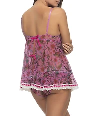 Cassandra Ruffles Galore Floral Print Babydoll Set