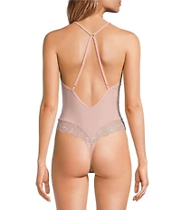 Cassandra Lace Thong Deep V-Neck Sleeveless Teddy