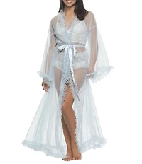 Cassandra Veil Tulle Ruffled Robe