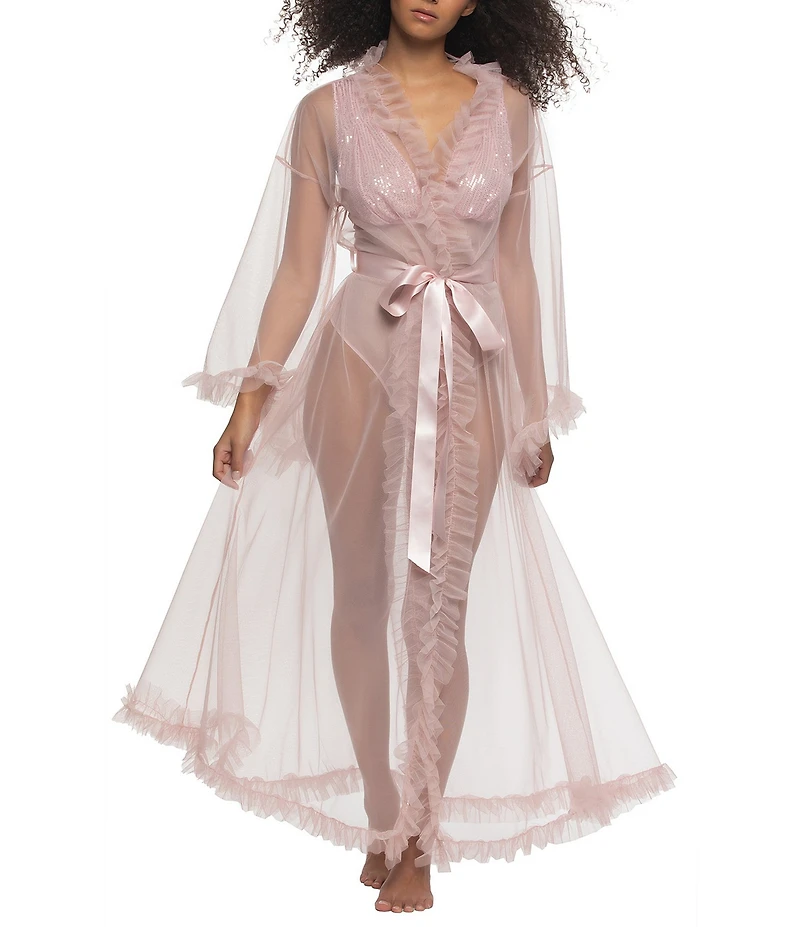 Cassandra Veil Tulle Ruffled Robe