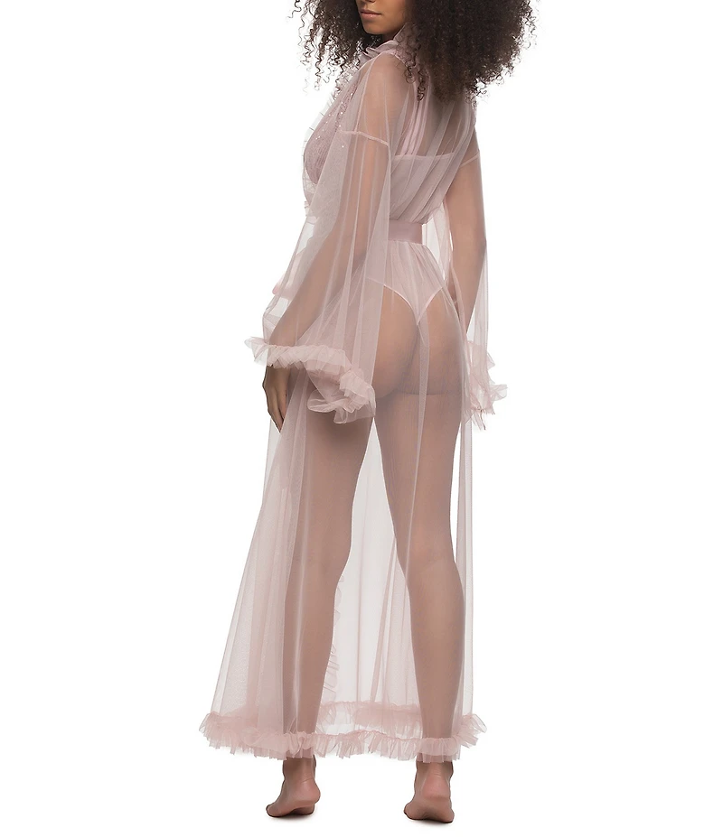 Cassandra Veil Tulle Ruffled Robe