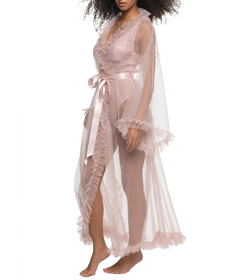 Cassandra Veil Tulle Ruffled Robe