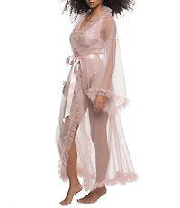 Cassandra Veil Tulle Ruffled Robe