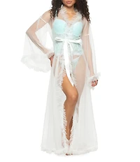 Cassandra Veil Tulle Ruffled Robe