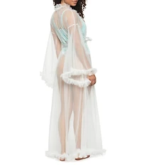 Cassandra Veil Tulle Ruffled Robe