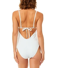 CeCe Checkered Charm High-Cut Leg One Piece Swimsuit
