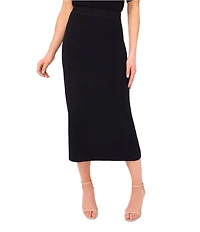 CeCe Coordinating Knit Midi Pencil Skirt