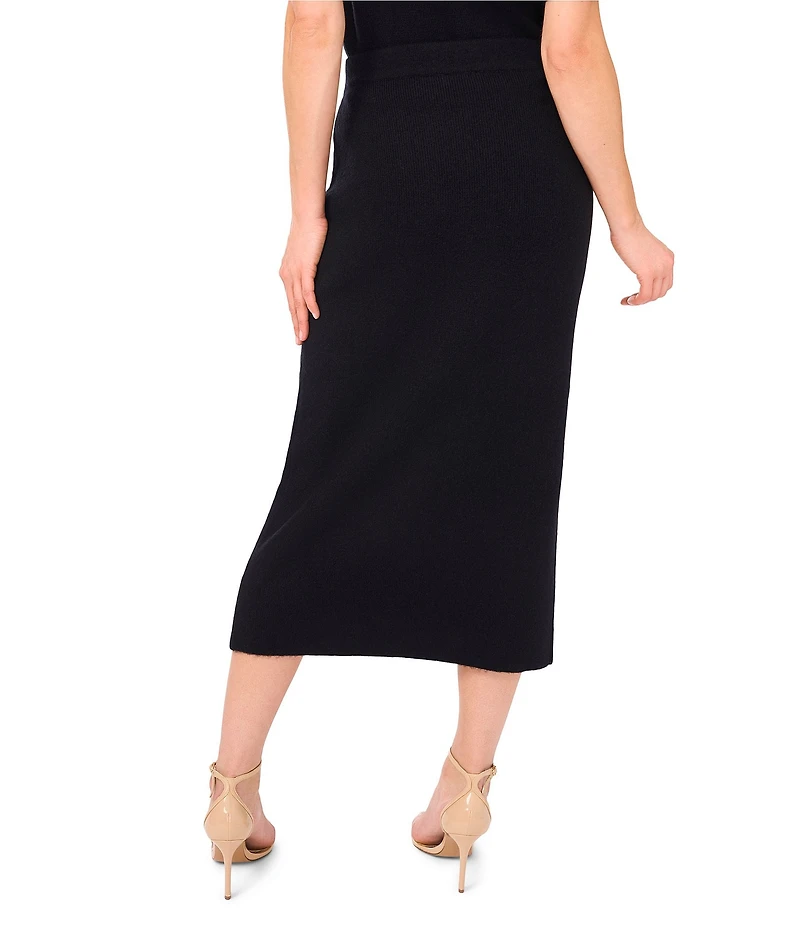 CeCe Coordinating Knit Midi Pencil Skirt