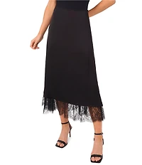 CeCe Coordinating Woven Lace Midi A-Line Skirt