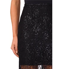 Cece Coordinating Woven Lace Ruffle Midi A-Line Skirt
