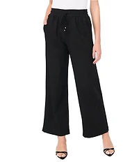 CeCe Elastic Tie Waist Wide Leg Pants