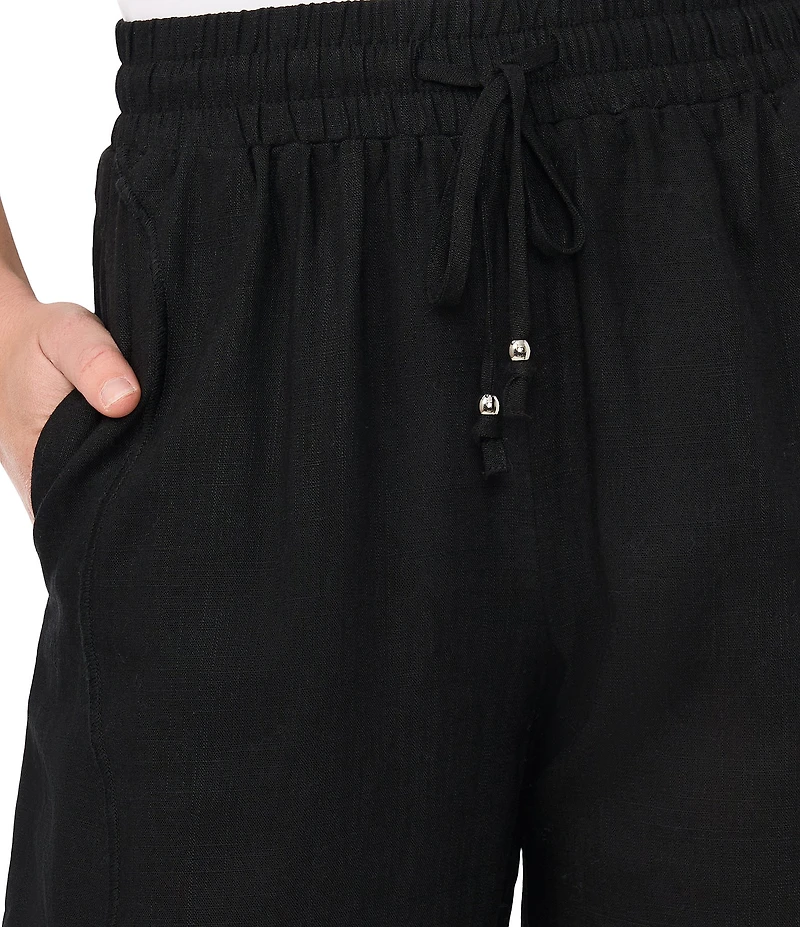 CeCe Elastic Tie Waist Wide Leg Pants