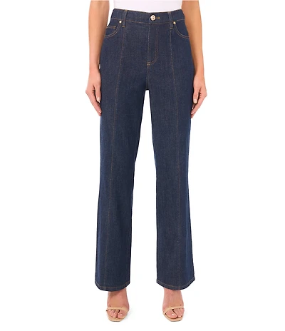 CeCe High Waist Flare Wide Leg Cargo Jeans