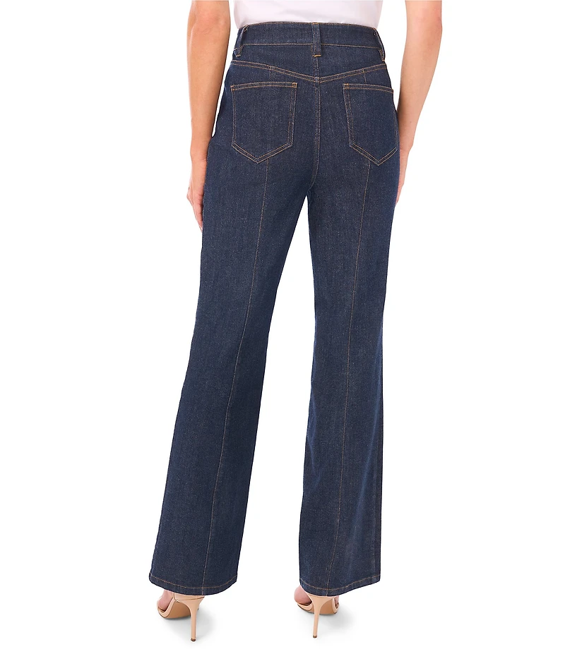CeCe High Waist Flare Wide Leg Cargo Jeans