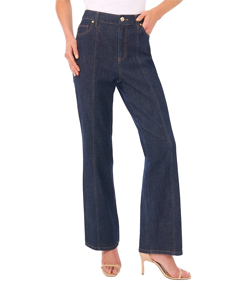 CeCe High Waist Flare Wide Leg Cargo Jeans