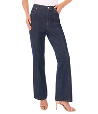 CeCe High Waist Flare Wide Leg Cargo Jeans