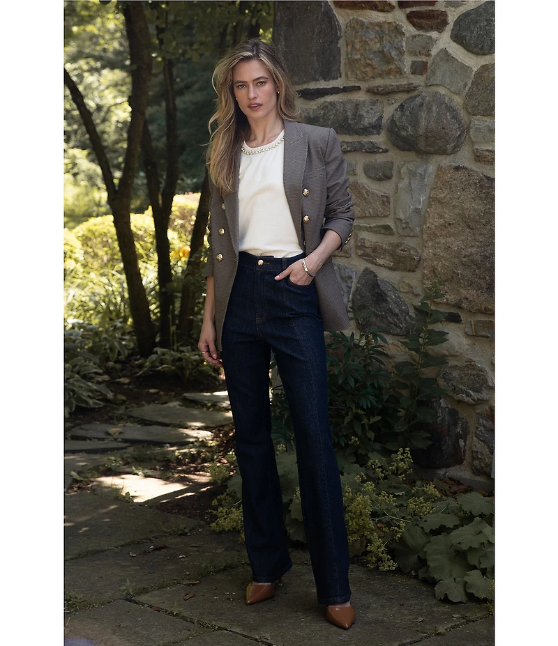 CeCe High Waist Flare Wide Leg Cargo Jeans