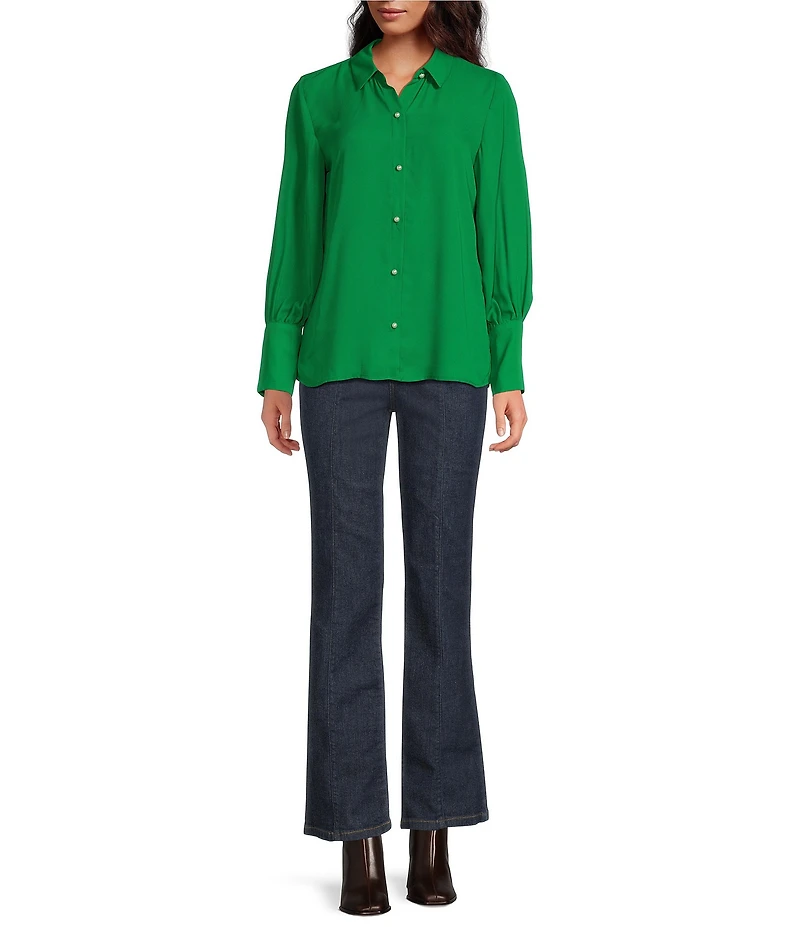 CeCe High Waist Flare Wide Leg Cargo Jeans