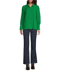 CeCe High Waist Flare Wide Leg Cargo Jeans
