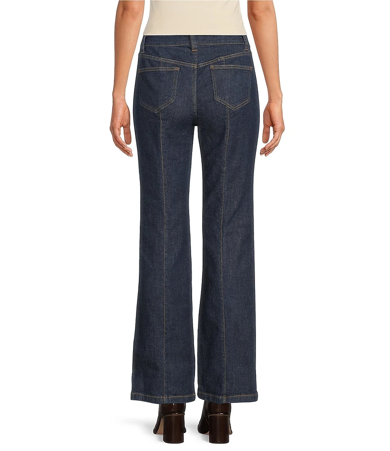 CeCe High Waist Flare Wide Leg Cargo Jeans