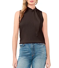 CeCe Knit Tie Neck Sleeveless Tank