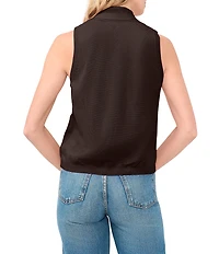 CeCe Knit Tie Neck Sleeveless Tank