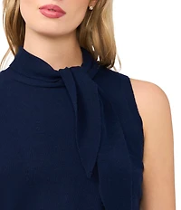 CeCe Knit Tie Neck Sleeveless Tank