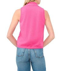 CeCe Knit Tie Neck Sleeveless Tank