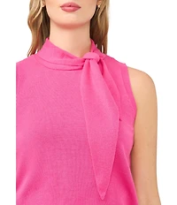 CeCe Knit Tie Neck Sleeveless Tank