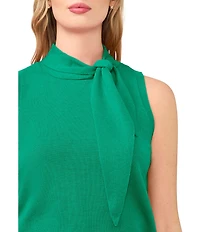 CeCe Knit Tie Neck Sleeveless Tank