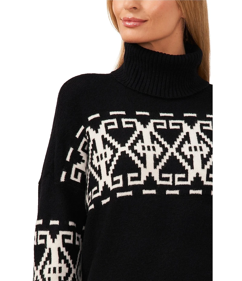 CeCe Knit Turtleneck Long Sleeve Sweater