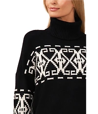 CeCe Knit Turtleneck Long Sleeve Sweater