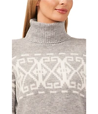 CeCe Knit Turtleneck Long Sleeve Sweater