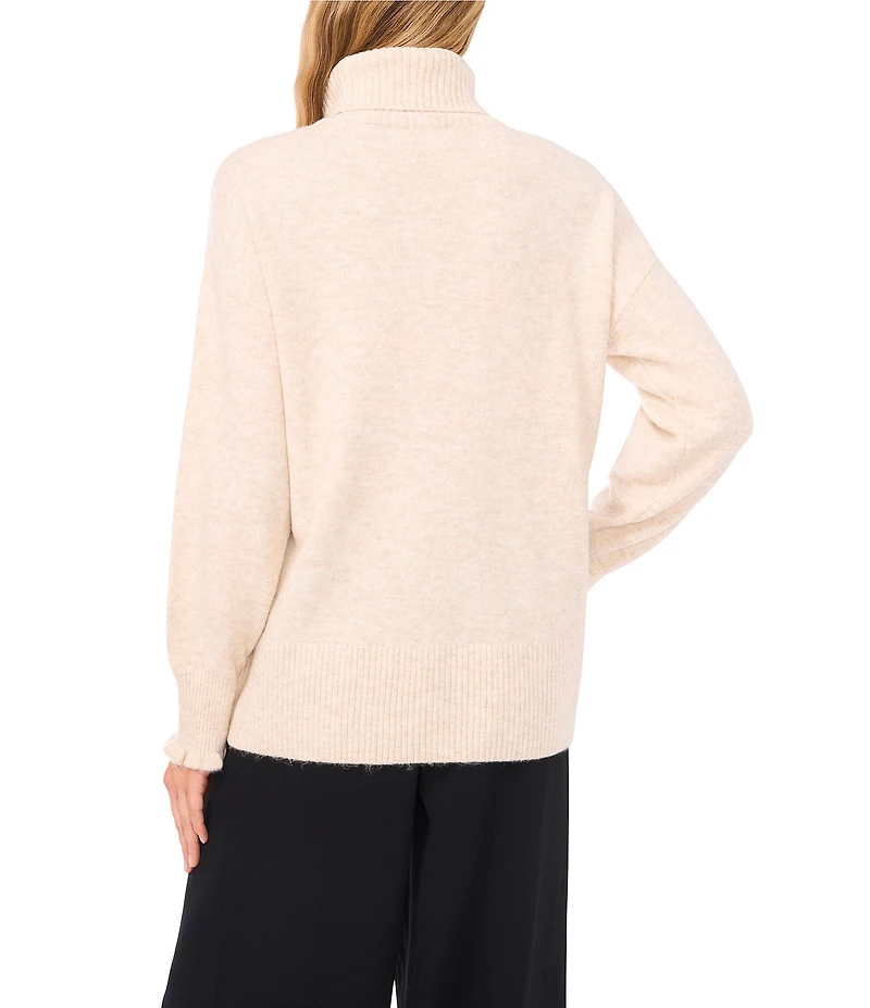 CeCe Long Sleeve Turtleneck Bow Sweater