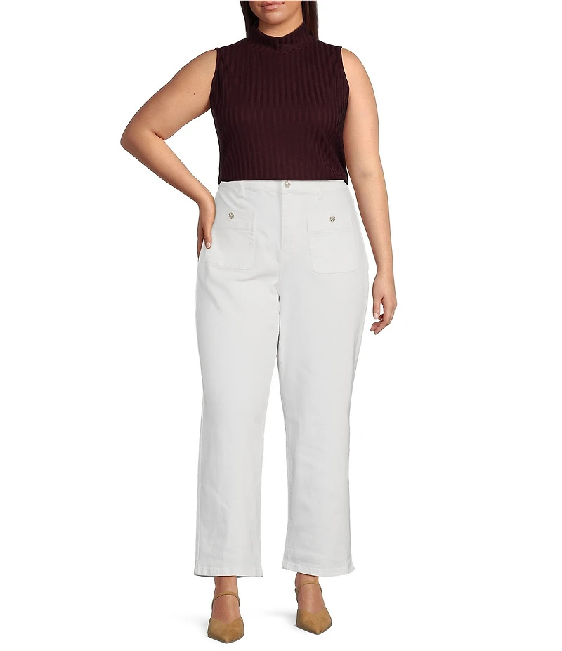 CeCe Plus Size Flare Wide Leg Pants