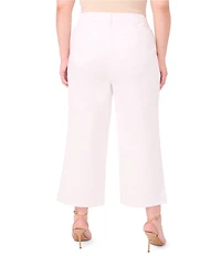 CeCe Plus Size Stretch Denim Wide Leg Jeans