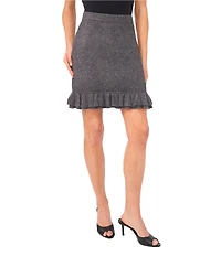 CeCe Ruffle Pencil Coordinating Mini Skirt