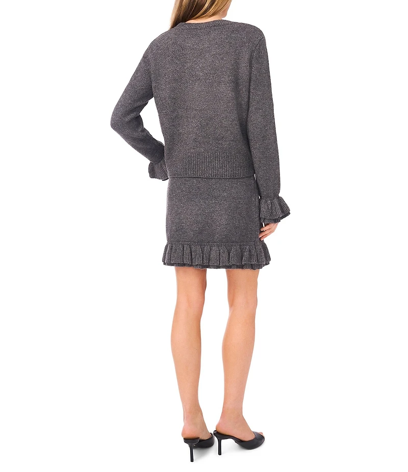 CeCe Ruffle Pencil Coordinating Mini Skirt