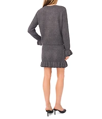 CeCe Ruffle Pencil Coordinating Mini Skirt