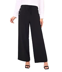 CeCe Satin Drawstring Wide Leg Pants