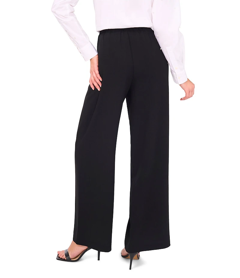 CeCe Satin Drawstring Wide Leg Pants